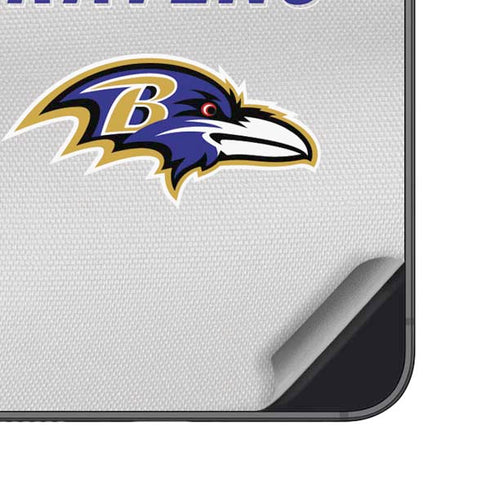 NFL Baltimore Ravens White Striped Galaxy S25 Skin